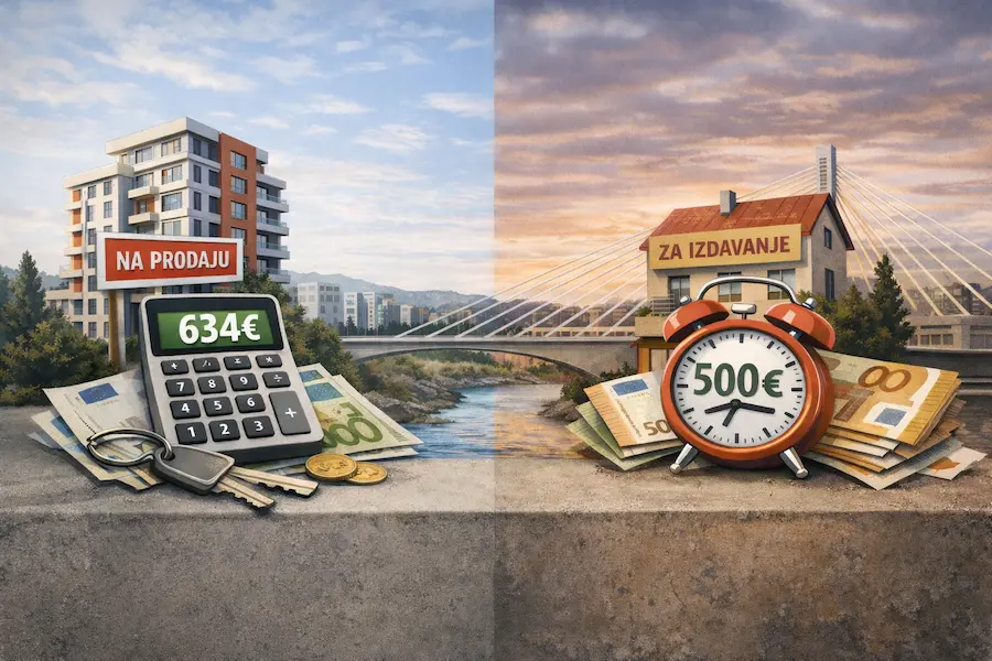 Kredit ili kirija - šta se više isplati u Podgorici